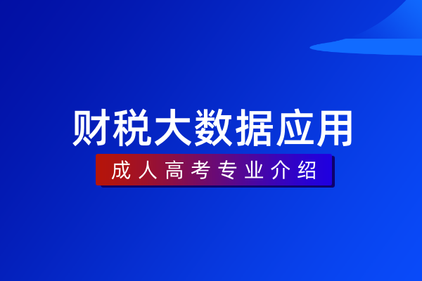 财税大数据应用(专科)530101